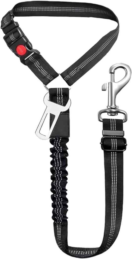 2 in 1 Dog Car Seatbelts with Anti-Shock Elastic Bungee Buffer
