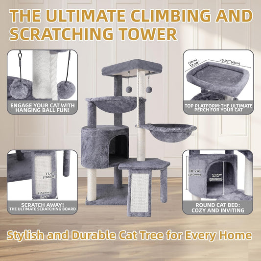 Cat Tree Tower with Scratching Posts
